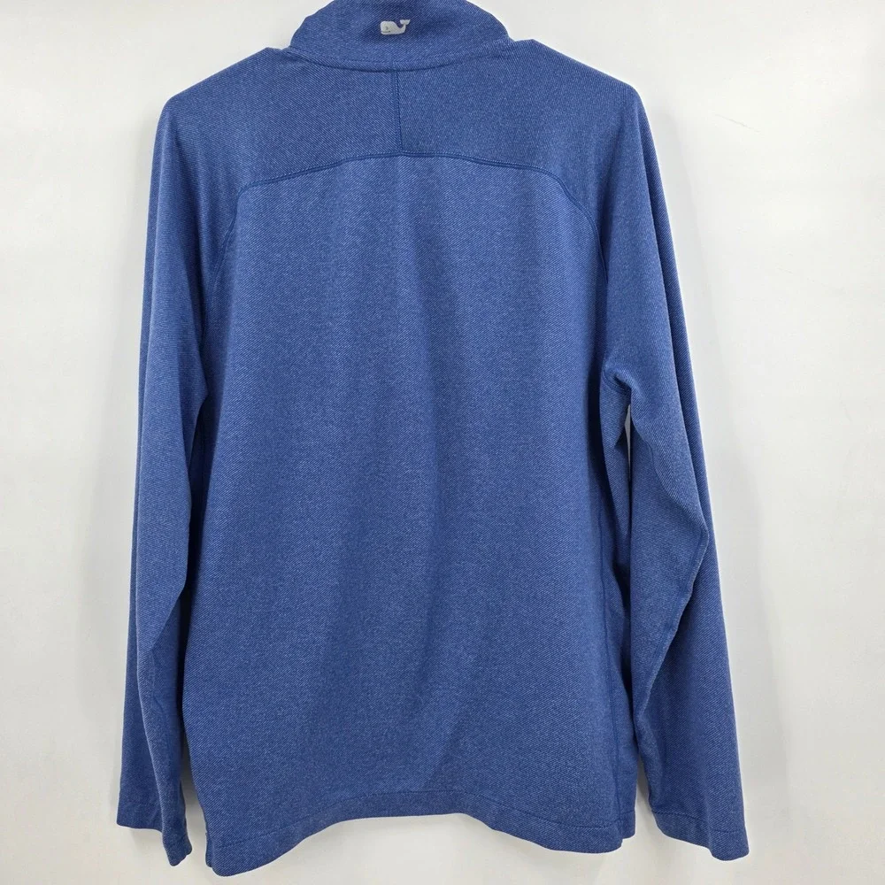 VINEYARD VINES PERFORMANCE 1/4 ZIP SHIRT WOMENS MEDIUM BLUE POCKET LIGHTWEIGHT - Picture 8 of 14